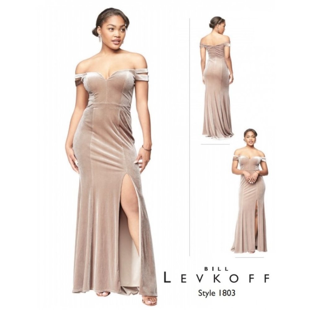 Bill Levkoff Bridesmaids Liliana Velvet Dress Style 1803